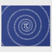 Spirale für Pi auf Navy Blue Decor Geschenkpapier (Flach)