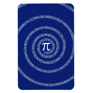 Spirale für Pi auf Navy Blue Decor Magnet