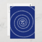 Spirale für Pi auf Navy Blue Decor Postkarte (Vorne/Hinten)