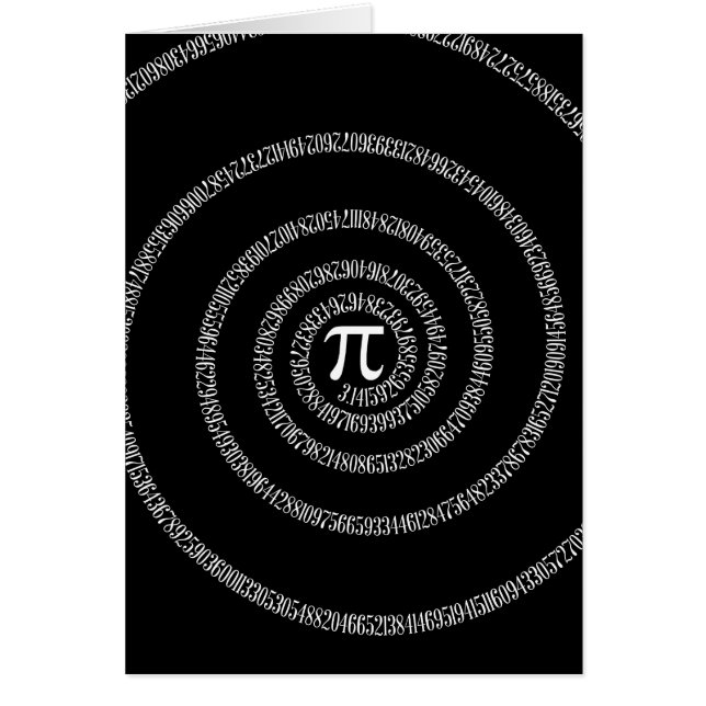 Spirale für Pi auf schwarzer Decke (Vorne)