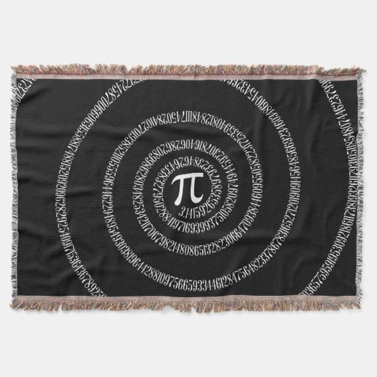 Spirale für Pi auf schwarzer Decke (Vorderseite)