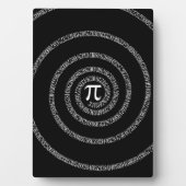 Spirale für Pi auf schwarzer Decke Fotoplatte (Vorderseite)