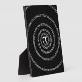 Spirale für Pi auf schwarzer Decke Fotoplatte (Seite)