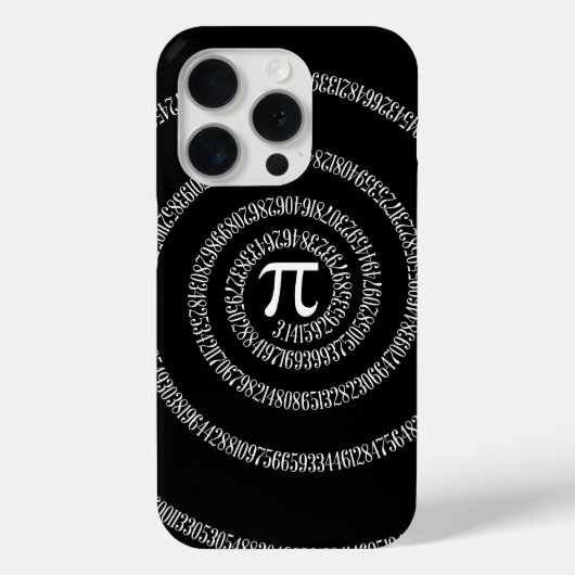 Spirale für Pi auf Solid Black Case-Mate iPhone Hülle (Rückseite)