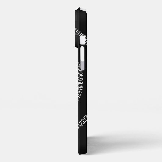 Spirale für Pi auf Solid Black iPhone Hülle (Linke Seite)