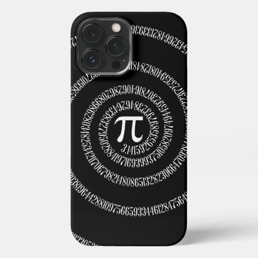 Spirale für Pi auf Solid Black iPhone Hülle (Rückseite)