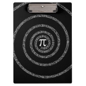 Spirale für Pi auf Solid Black Klemmbrett (Vorderseite)
