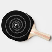Spirale für Pi im schwarzen Dekor Tischtennis Schläger (Seitenansicht)
