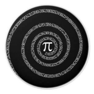 Spirale für Pi in schwarzem Vollton Keramikknauf