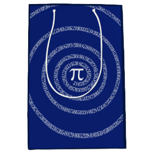 Spirale für Pi-Nummern auf Navy Blue Decor Mittlere Geschenktüte