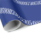 Spirale für Pi Typografie auf blau Geschenkpapier (Rolleneckpunkt)