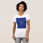 Spirale für Pi Typografie auf blau T-Shirt (Vorne ganz)