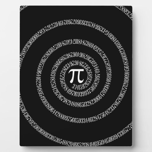 Spirale für Pi-Typografie auf schwarz Fotoplatte (Vorderseite)
