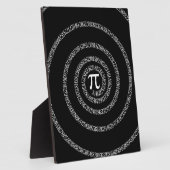 Spirale für Pi-Typografie auf schwarz Fotoplatte (Seite)