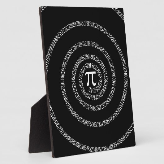 Spirale für Pi-Typografie auf schwarz Fotoplatte (Seite)