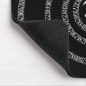 Spirale für Pi-Typografie auf schwarz Mousepad (Ecke)
