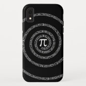 Spirale für Pi-Ziffern auf schwarz Case-Mate iPhone Hülle (Rückseite)