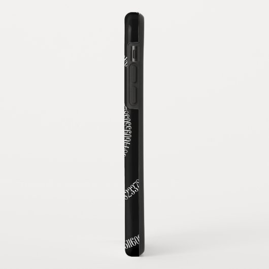 Spirale für Pi-Ziffern auf schwarz Case-Mate iPhone Hülle (Hinten/Links)