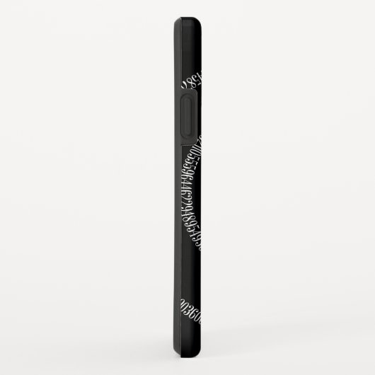 Spirale für Pi-Ziffern auf schwarz Case-Mate iPhone Hülle (Hinten/Rechts)