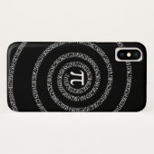 Spirale für Pi-Ziffern auf schwarz Case-Mate iPhone Hülle (Rückseite (Horizontal))
