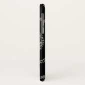 Spirale für Pi-Ziffern auf schwarz Case-Mate iPhone Hülle (Hinten/Links)