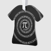 Spirale für Pi-Ziffern auf schwarz Ornament (Vorderseite)