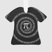 Spirale für Pi-Ziffern auf schwarz Ornament (Rückseite)