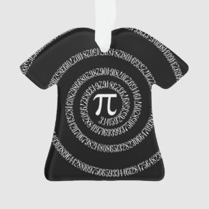 Spirale für Pi-Ziffern auf schwarz Ornament