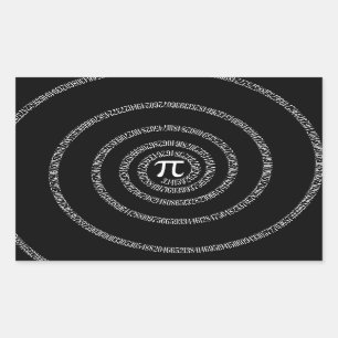 Spirale für PU auf schwarzem Dekor Rechteckiger Aufkleber