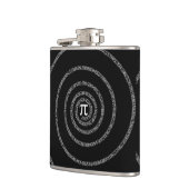 Spirale für PU auf schwarzer Art Flachmann (Links)