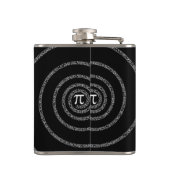 Spirale für PU auf schwarzer Art Flachmann (Rückseite)