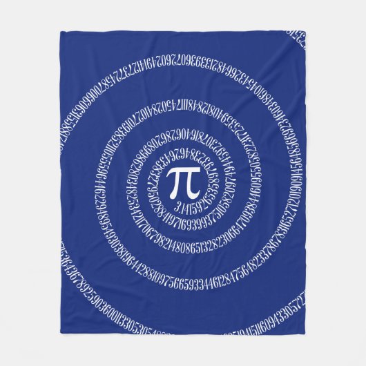 Spirale für PU-Zahlen auf Marine-Blau-Dekor Fleecedecke (Vorderseite)