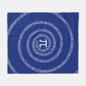 Spirale für PU-Zahlen auf Marine-Blau-Dekor Fleecedecke (Vorderseite (Horizontal))