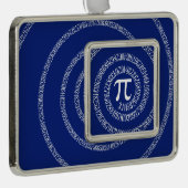 Spirale für PU-Zahlen auf Marine-Blau-Dekor Rahmen-Ornament Silber (Rechts)