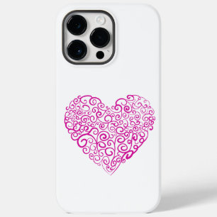 Spirale Handschrift rosa Herz für Valentinstag Case-Mate iPhone 14 Pro Max Hülle