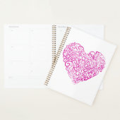 Spirale Handschrift rosa Herz für Valentinstag Planer (Anzeige)