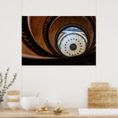 Spirale Holztreppe Abstraktes Poster (Küche)