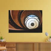 Spirale Holztreppe Abstraktes Poster Leinwanddruck (Insitu (Wohnzimmer))