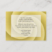 Spirale in goldgegossenen Metalltextur Print Visitenkarte (Rückseite)