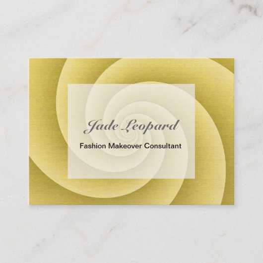 Spirale in goldgegossenen Metalltextur Print Visitenkarte (Vorderseite)