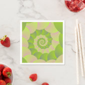 Spirale in Rosa und Grüntöne Serviette (Beispiel)