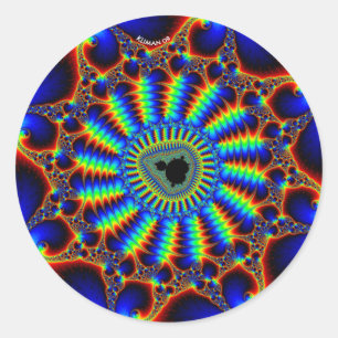 Spirale-mandel Runder Aufkleber