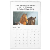 Spirale mit 12 Pferdemalereien -gehend durch Kalender (Jan 2027)