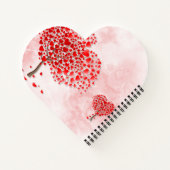 Spirale mit personalisierter Herzform Notizblock (Rückseite)