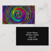 Spirale mit Regenbogenpunkten Visitenkarte (Vorne/Hinten)