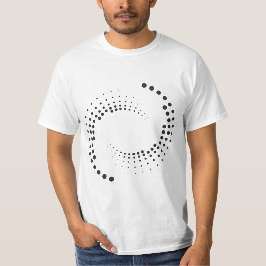 Spirale mit schwarzen Kreisen -  T-Shirt (Vorderseite)