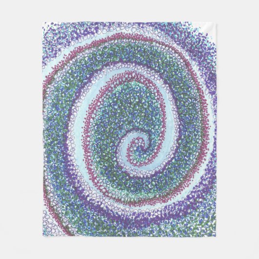 "SPIRALE MUSCHEL" FLEECEDECKE (Vorderseite)