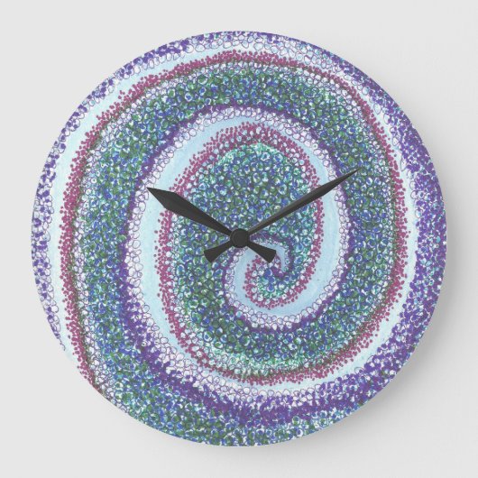 "SPIRALE MUSCHEL" GROßE WANDUHR (Vorderseite)