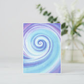 Spirale, Muschel Wasser Farbe Postkarte (Stehend Vorderseite)
