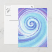 Spirale, Muschel Wasser Farbe Postkarte (Vorne/Hinten)